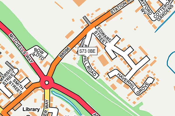 S73 0BE map - OS OpenMap – Local (Ordnance Survey)
