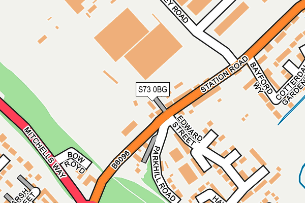 S73 0BG map - OS OpenMap – Local (Ordnance Survey)