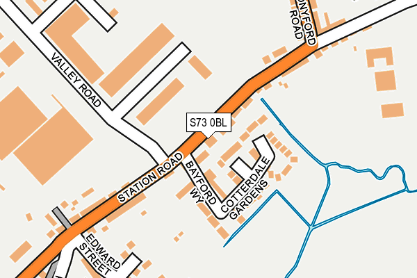 S73 0BL map - OS OpenMap – Local (Ordnance Survey)