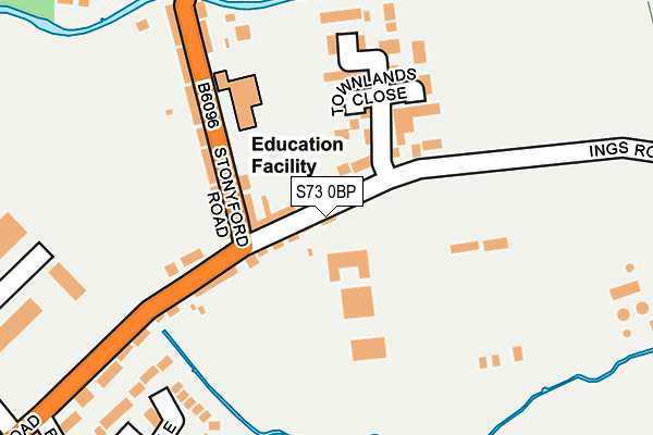 S73 0BP map - OS OpenMap – Local (Ordnance Survey)