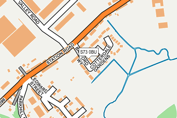 S73 0BU map - OS OpenMap – Local (Ordnance Survey)