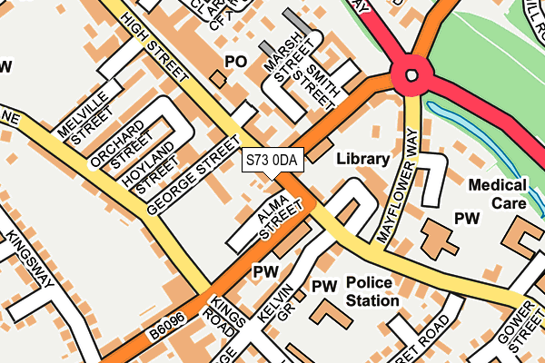 S73 0DA map - OS OpenMap – Local (Ordnance Survey)