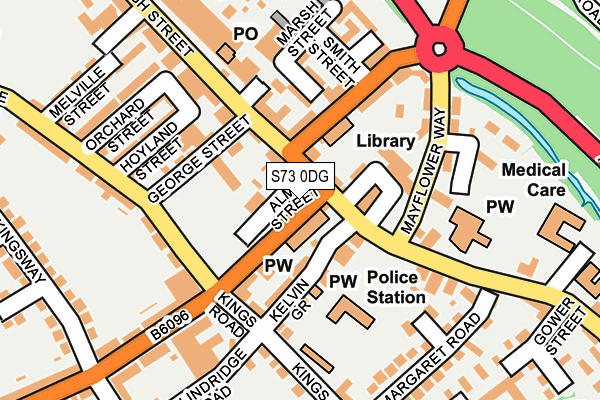 S73 0DG map - OS OpenMap – Local (Ordnance Survey)