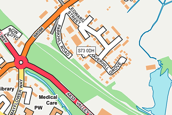 S73 0DH map - OS OpenMap – Local (Ordnance Survey)