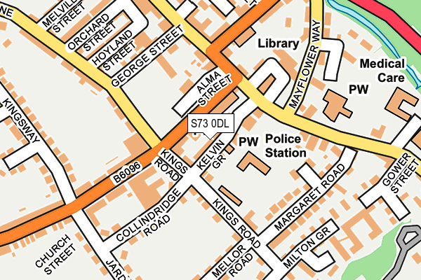 S73 0DL map - OS OpenMap – Local (Ordnance Survey)