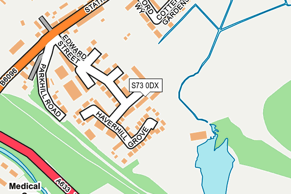 S73 0DX map - OS OpenMap – Local (Ordnance Survey)