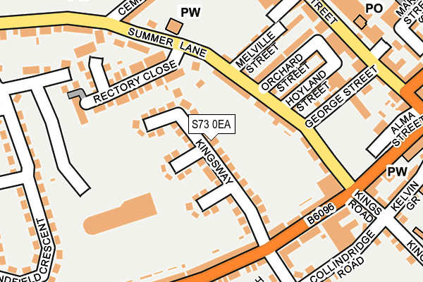 S73 0EA map - OS OpenMap – Local (Ordnance Survey)