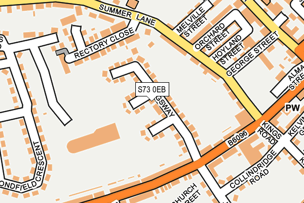 S73 0EB map - OS OpenMap – Local (Ordnance Survey)
