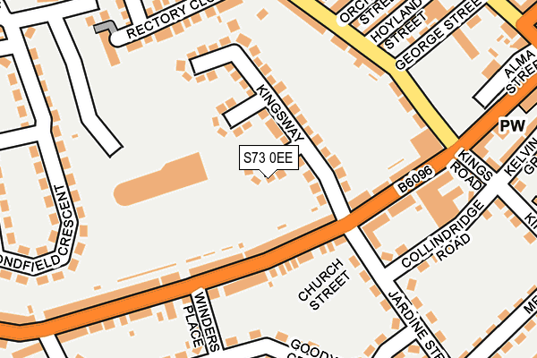 S73 0EE map - OS OpenMap – Local (Ordnance Survey)