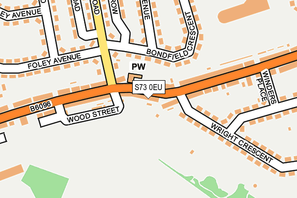 S73 0EU map - OS OpenMap – Local (Ordnance Survey)