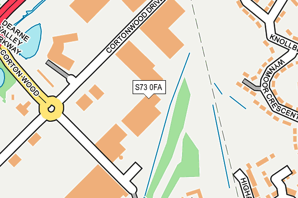 S73 0FA map - OS OpenMap – Local (Ordnance Survey)