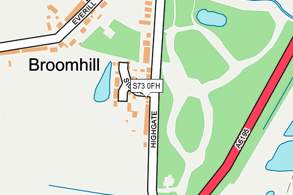 S73 0FH map - OS OpenMap – Local (Ordnance Survey)