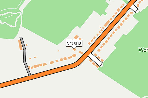 S73 0HB map - OS OpenMap – Local (Ordnance Survey)