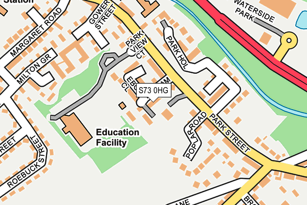 S73 0HG map - OS OpenMap – Local (Ordnance Survey)