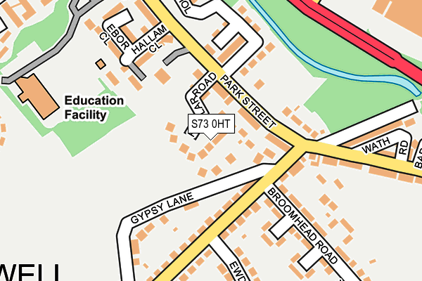 S73 0HT map - OS OpenMap – Local (Ordnance Survey)