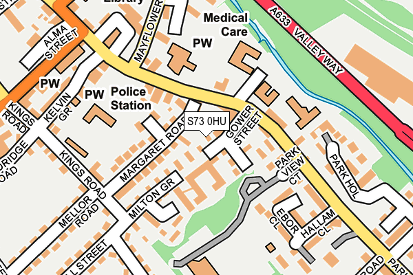 S73 0HU map - OS OpenMap – Local (Ordnance Survey)