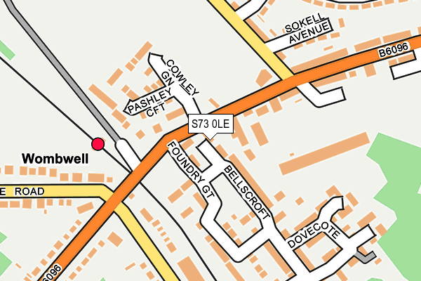 S73 0LE map - OS OpenMap – Local (Ordnance Survey)