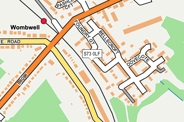 S73 0LF map - OS OpenMap – Local (Ordnance Survey)