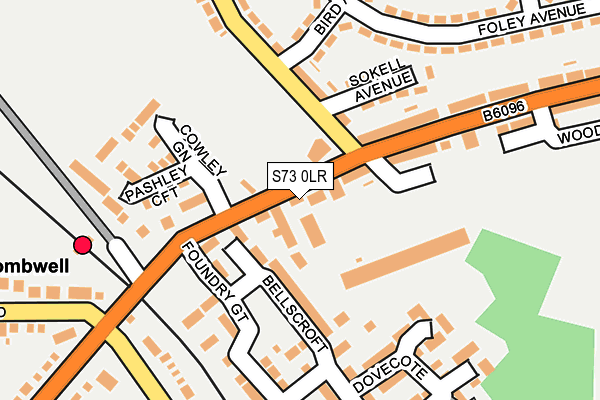 S73 0LR map - OS OpenMap – Local (Ordnance Survey)