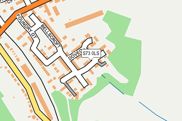 S73 0LS map - OS OpenMap – Local (Ordnance Survey)