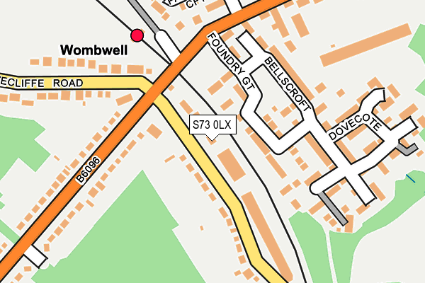 S73 0LX map - OS OpenMap – Local (Ordnance Survey)