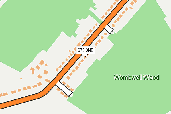 S73 0NB map - OS OpenMap – Local (Ordnance Survey)