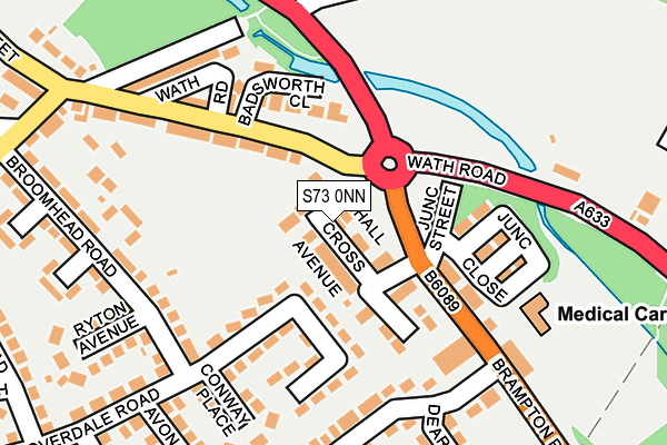 S73 0NN map - OS OpenMap – Local (Ordnance Survey)