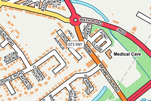 S73 0NY map - OS OpenMap – Local (Ordnance Survey)