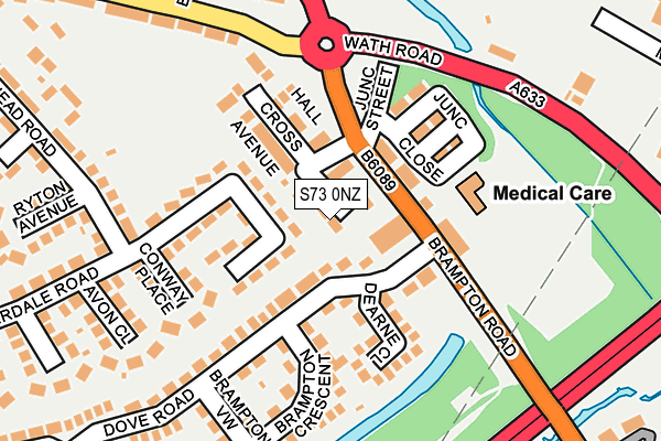 S73 0NZ map - OS OpenMap – Local (Ordnance Survey)