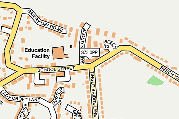 S73 0PP map - OS OpenMap – Local (Ordnance Survey)