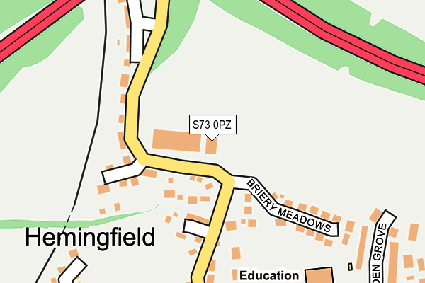 S73 0PZ map - OS OpenMap – Local (Ordnance Survey)