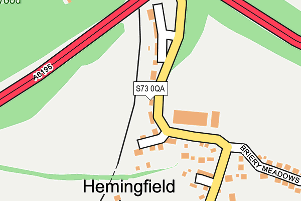 S73 0QA map - OS OpenMap – Local (Ordnance Survey)