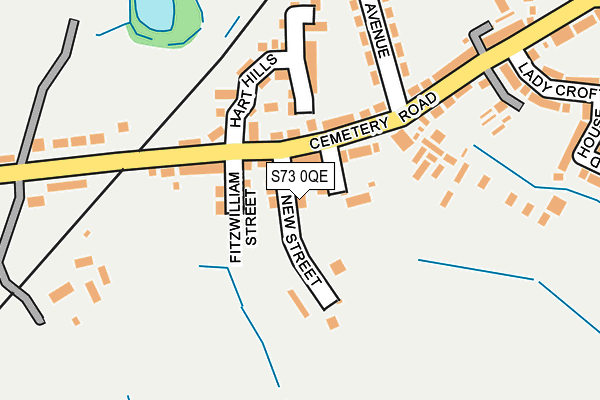 S73 0QE map - OS OpenMap – Local (Ordnance Survey)