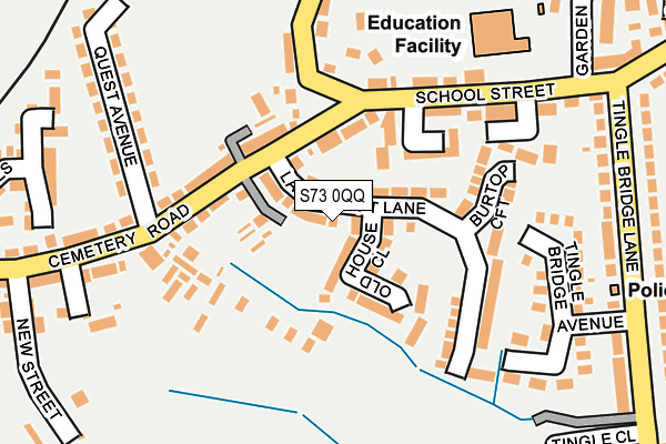 S73 0QQ map - OS OpenMap – Local (Ordnance Survey)