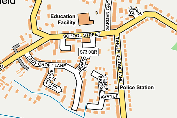 S73 0QR map - OS OpenMap – Local (Ordnance Survey)