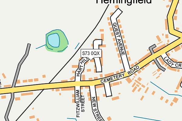 S73 0QX map - OS OpenMap – Local (Ordnance Survey)