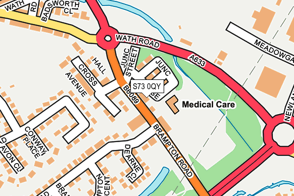 S73 0QY map - OS OpenMap – Local (Ordnance Survey)