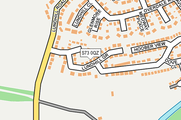 S73 0QZ map - OS OpenMap – Local (Ordnance Survey)