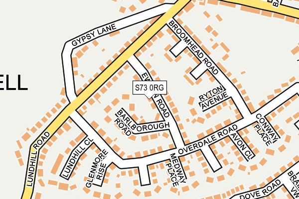 S73 0RG map - OS OpenMap – Local (Ordnance Survey)