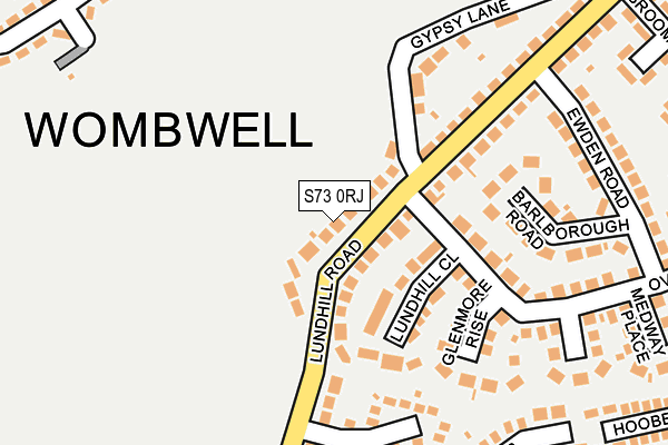 S73 0RJ map - OS OpenMap – Local (Ordnance Survey)