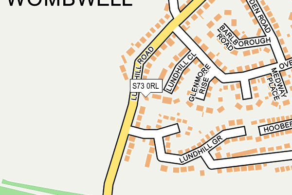 S73 0RL map - OS OpenMap – Local (Ordnance Survey)