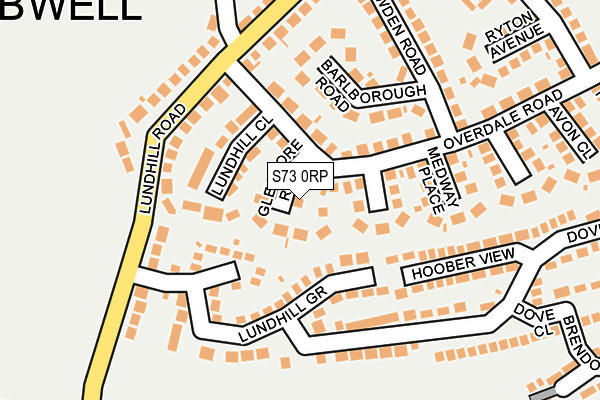 S73 0RP map - OS OpenMap – Local (Ordnance Survey)