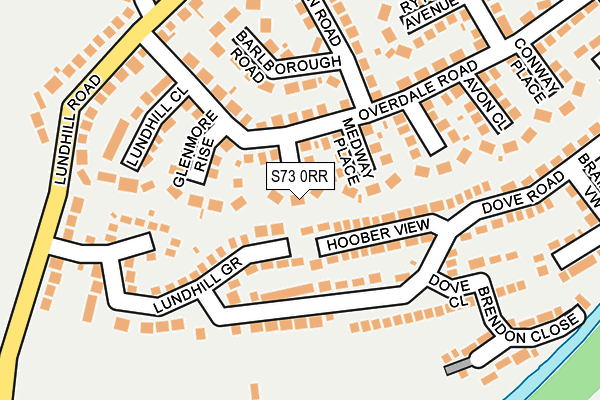 S73 0RR map - OS OpenMap – Local (Ordnance Survey)