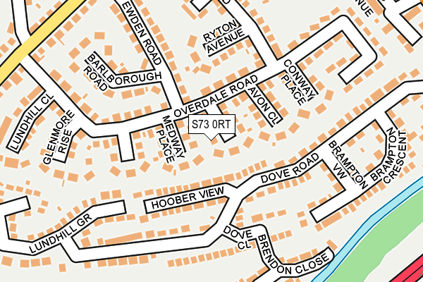 S73 0RT map - OS OpenMap – Local (Ordnance Survey)