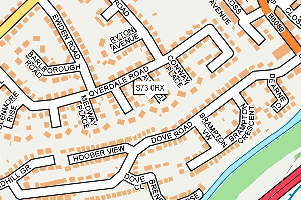 S73 0RX map - OS OpenMap – Local (Ordnance Survey)