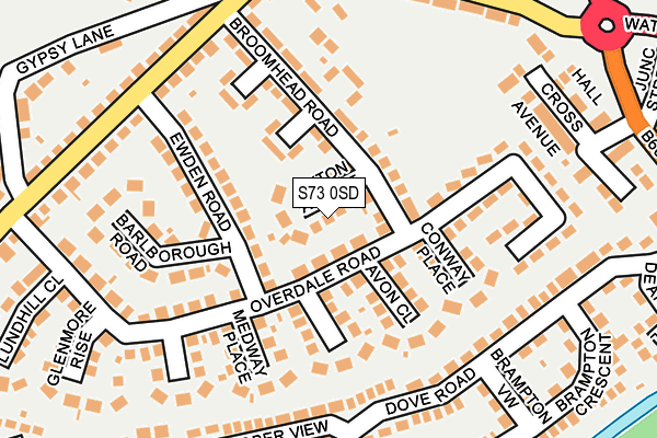S73 0SD map - OS OpenMap – Local (Ordnance Survey)