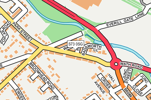 S73 0SG map - OS OpenMap – Local (Ordnance Survey)