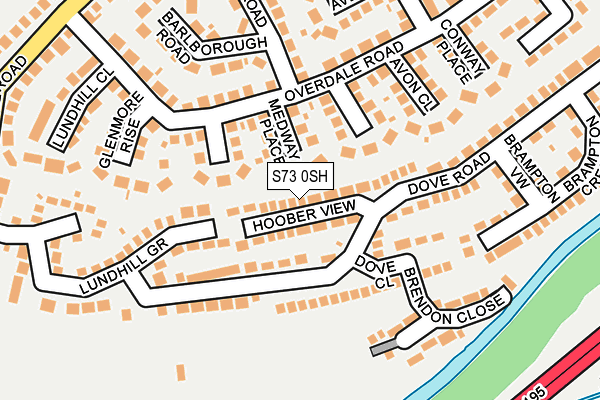 S73 0SH map - OS OpenMap – Local (Ordnance Survey)