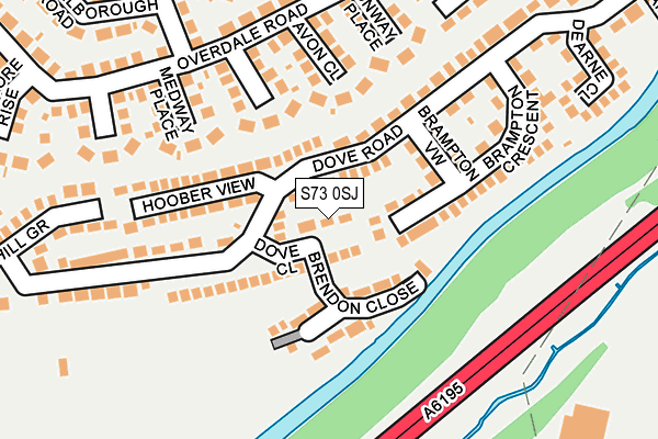 S73 0SJ map - OS OpenMap – Local (Ordnance Survey)