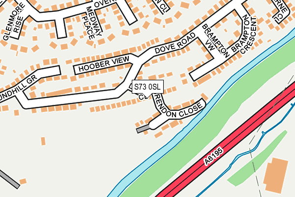 S73 0SL map - OS OpenMap – Local (Ordnance Survey)